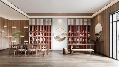 新中式茶叶店3D模型下载
